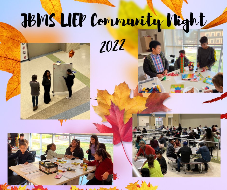 JBMS_WJCC's tweet photo. JBMS "annual" LIEP Community Night for our Spanish speaking families was a wonderful success. It is the first one to take place since 2019. Thank you to all who participated and William and Mary students who helped facilitate the evening. #wearewjcc #powerintheweb #unityweek https://t.co/zVrH8lulXW