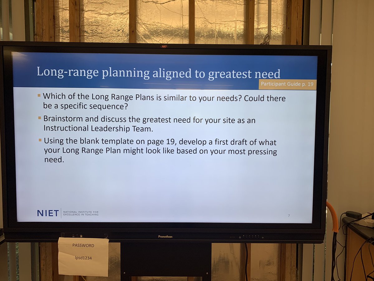 Lafourche Parish leaders are establishing structures for building educator excellence by creating draft <a href="/NIETteach/">National Institute for Excellence in Teaching</a> cluster cycle long range plans that are aligned to their school goals. How do you ensure that teacher learning leads to improved student outcomes?<a href="/TheresaHamiton/">TDHam08</a>