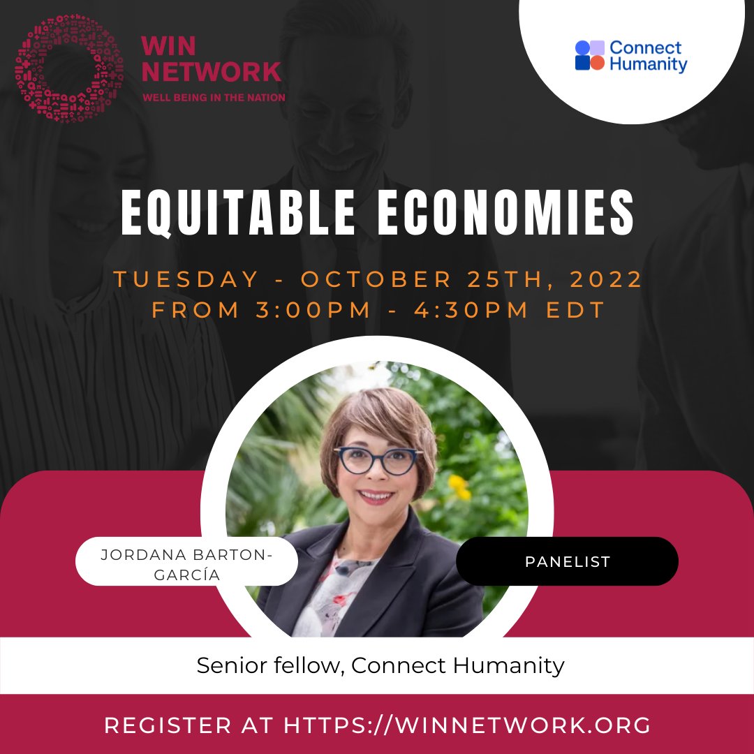 WEintheWorldOrg's tweet image. Join our panel of speakers this #WINWeek as we discuss moving a step closer to equitable well-being economies, and how to create lasting change by movement building!

Register here: bit.ly/3SSkwlk 

📅: October 25th, 2022
🕒: 3:00 - 4:30pm EDT. 

#WIN4EQUITY #WINNetwork