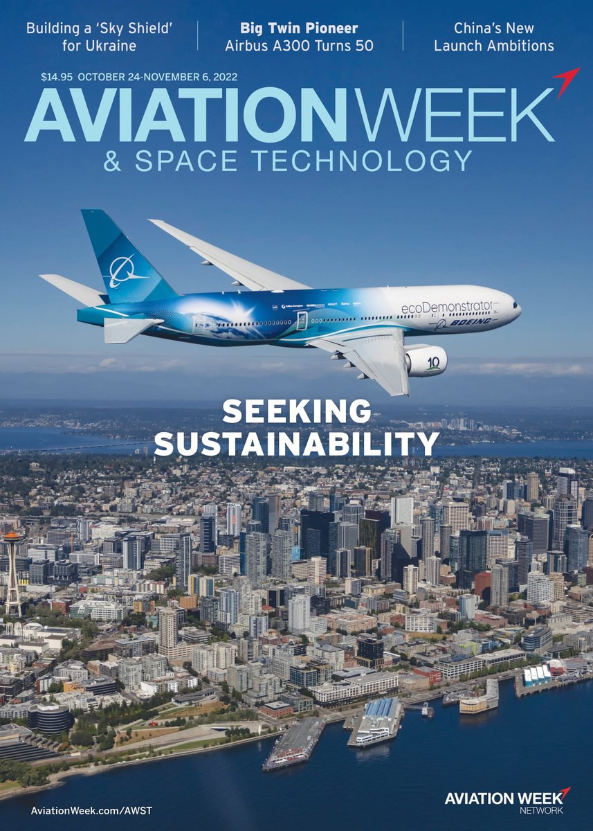 Boeing's tweet photo. Our 10-year anniversary Boeing #ecoDemonstrator is lookin' fly on the cover of @AviationWeek✈️.

The issue features three articles that dive into the importance of our decade-long program. https://t.co/a2m3t2HUeP