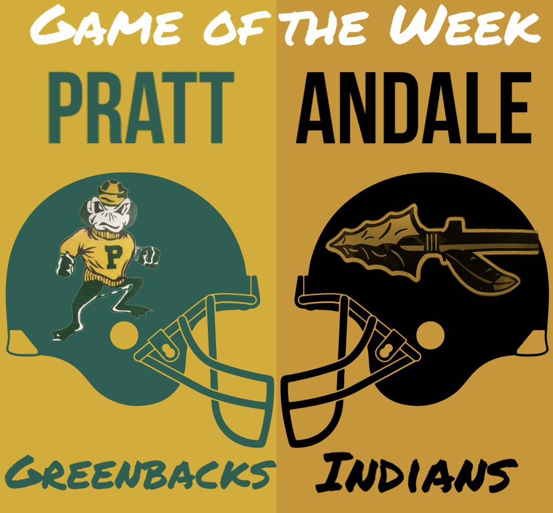 Andale and Pratt will battle it out tonight in a battle between two great 3A programs. Andale has been their usual dominant self this year and the Greenbacks have been good as well. The Indians will look to continue their four year win streak tonight as we head into the playoffs.