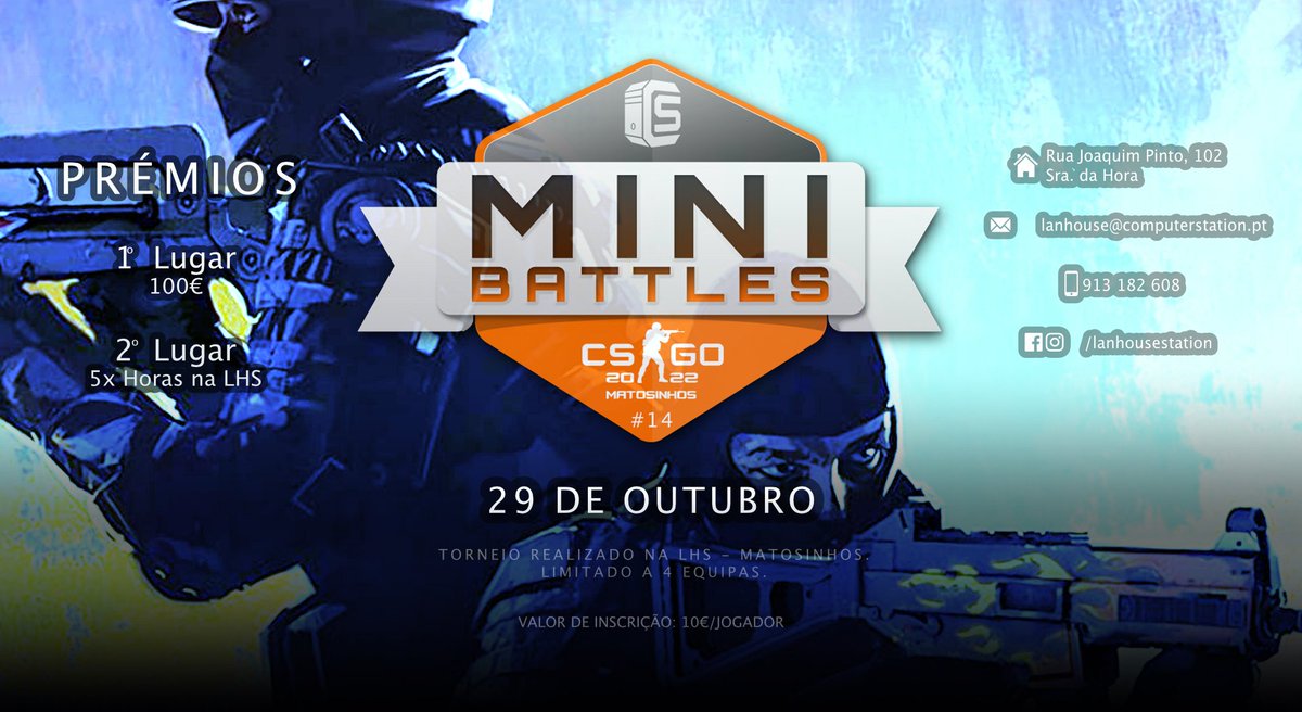 lnhsstation's tweet photo. Desafia-te !
Anunciamos a #14 edição de Torneio CS:GO Mini Battles !

  📽️ Transmissão e Cast📽️  
🎙️ @sinondecastro1 🎙️
https://t.co/iwBdHg6kBv

🕹️ Formulário de inscrição:
https://t.co/0bC6Xjg7xq

🕹️ Regulamento:
https://t.co/rlBveMEyBQ

📣 Discord 📣
https://t.co/qECR26QDXU https://t.co/zat6Rt1iem