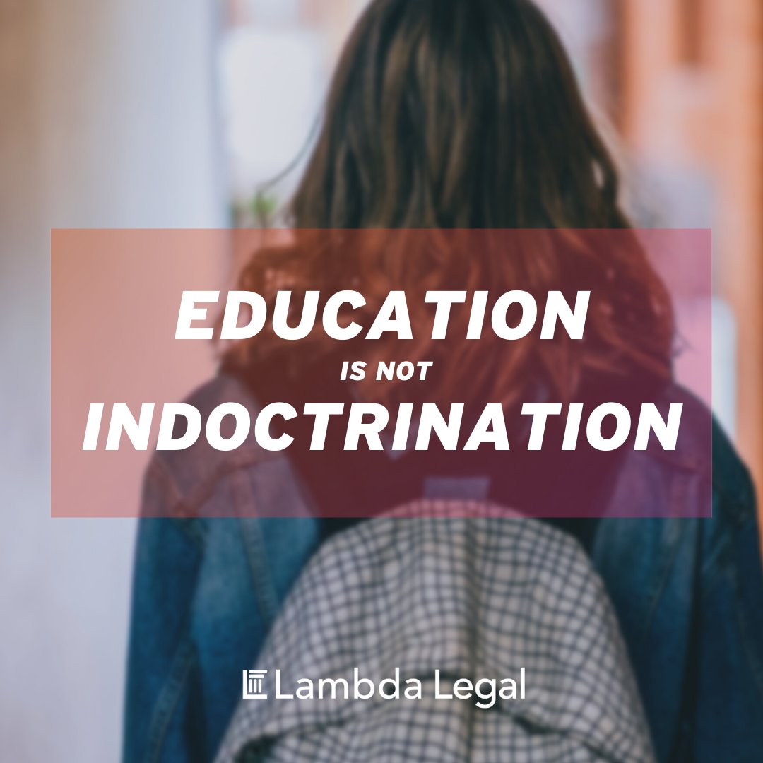 Florida’s law known as “Don’t Say Gay” has nothing to do with indoctrination, and everything to do with silencing and shaming #LGBTQ+ students, staff, and their families. We will not stop fighting until schools become safe and inviting places for all identities. #LGBTQRights