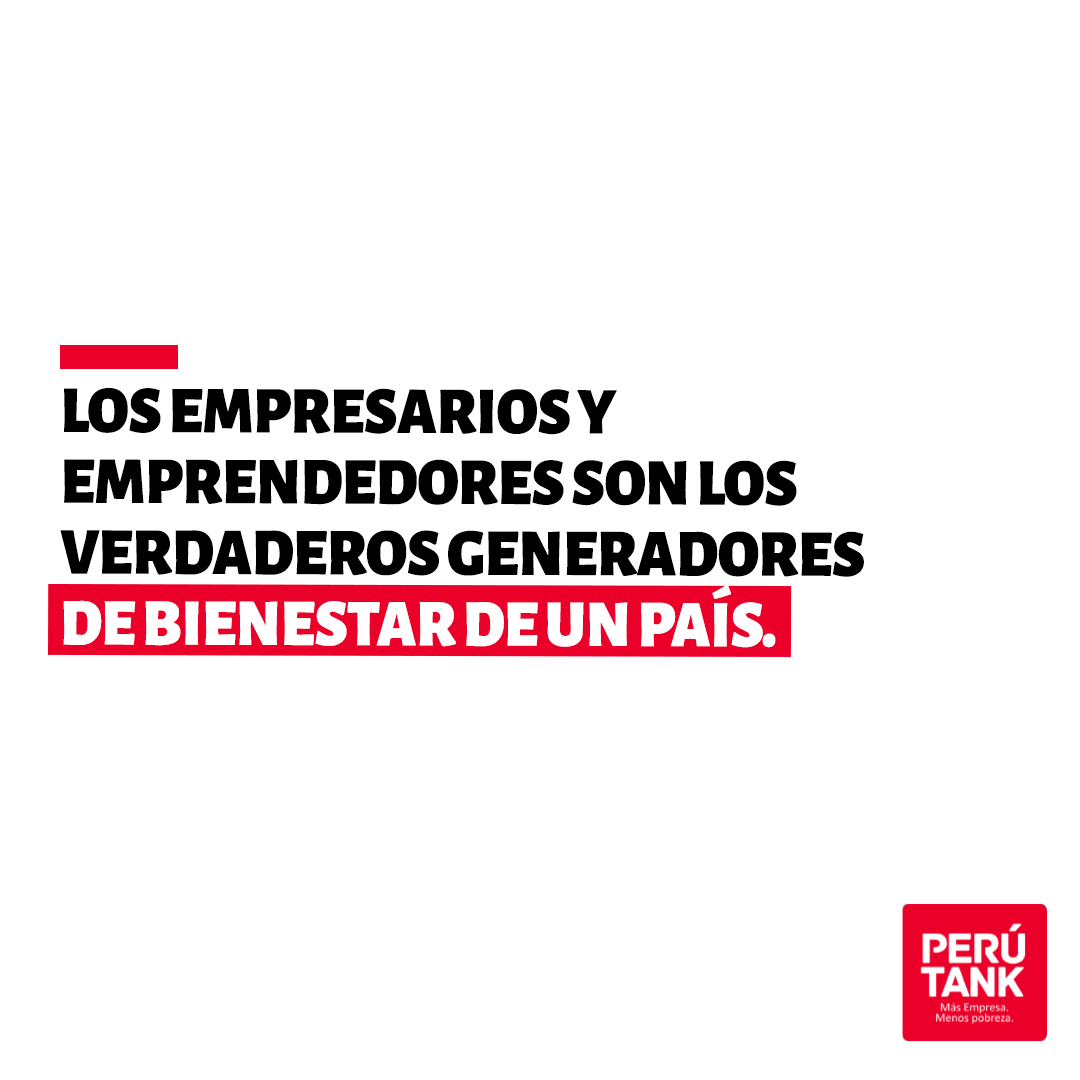 📝 Las empresas generan empleos, riqueza y mejoran la calidad de vida de todos los ciudadanos.



✅ Definitivamente, con más empresas, el Perú progresa.

#MásLibertadMenosPobreza #PeruTANK #MásEmpresaMenosPobreza #MáslibertadEconómica  #MásProsperidadSocial