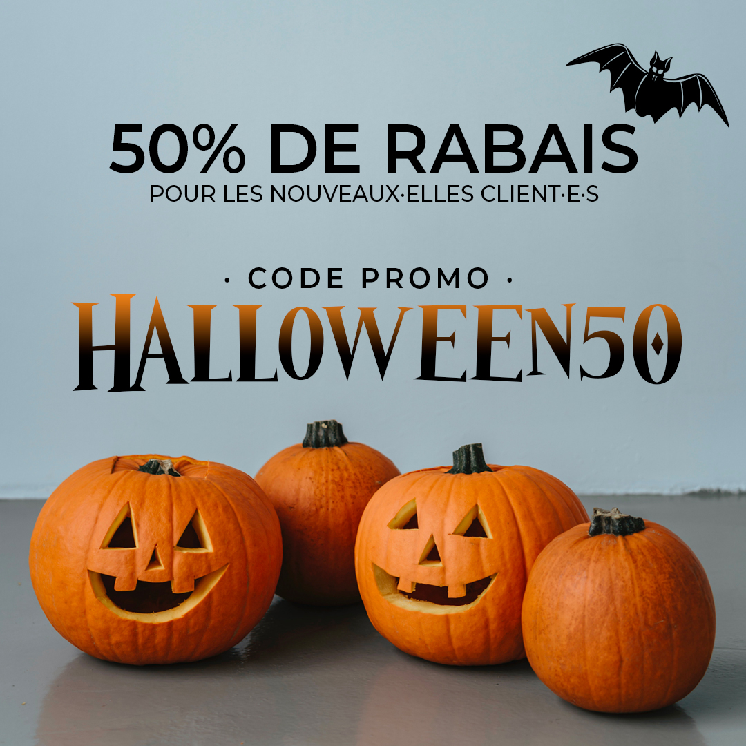 StudioBizz's tweet image. C’est l’#Halloween! 🎃

À partir du 24 octobre, tu auras l’occasion de découvrir un nouveau cours (ou retrouver ta discipline préférée) à bas prix avec le code promo HALLOWEEN50. Eh oui, le code promo te donne droit à 50% de rabais sur le cours de ton choix!