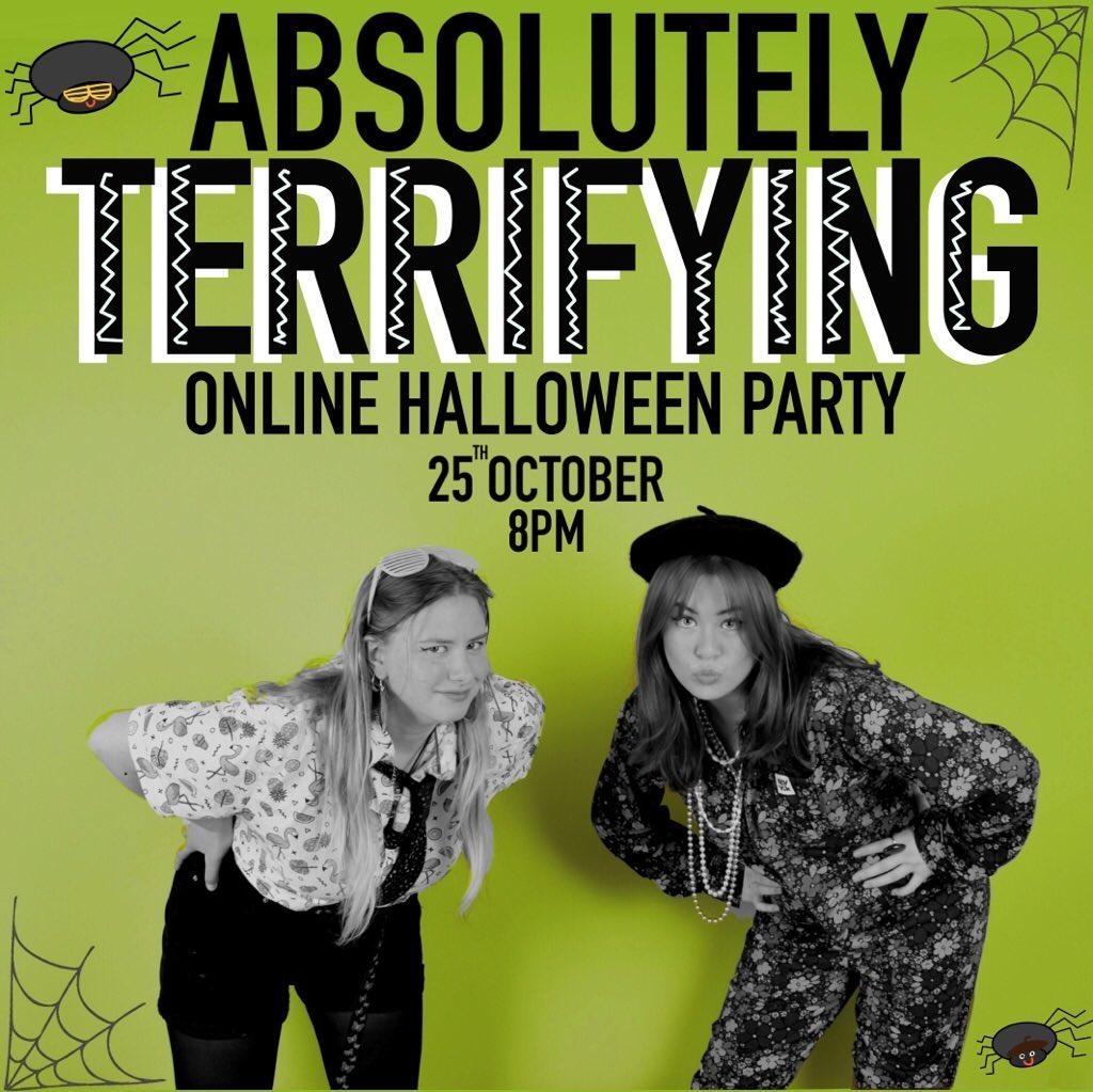 BuzzingPod's tweet photo. ABSOLUTELY TERRIFYING. ZOOM. THIS TUESDAY. 8PM. FREE. WE'RE RECORDING AN EPISODE WITH YOU SPOOKY LOT. 🎃🦇 https://t.co/287ujTcrHc