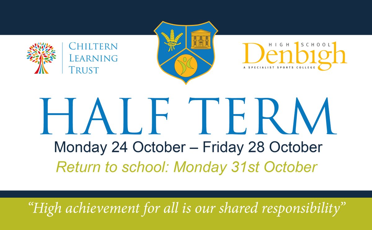 Wishing students and staff a restful half term!