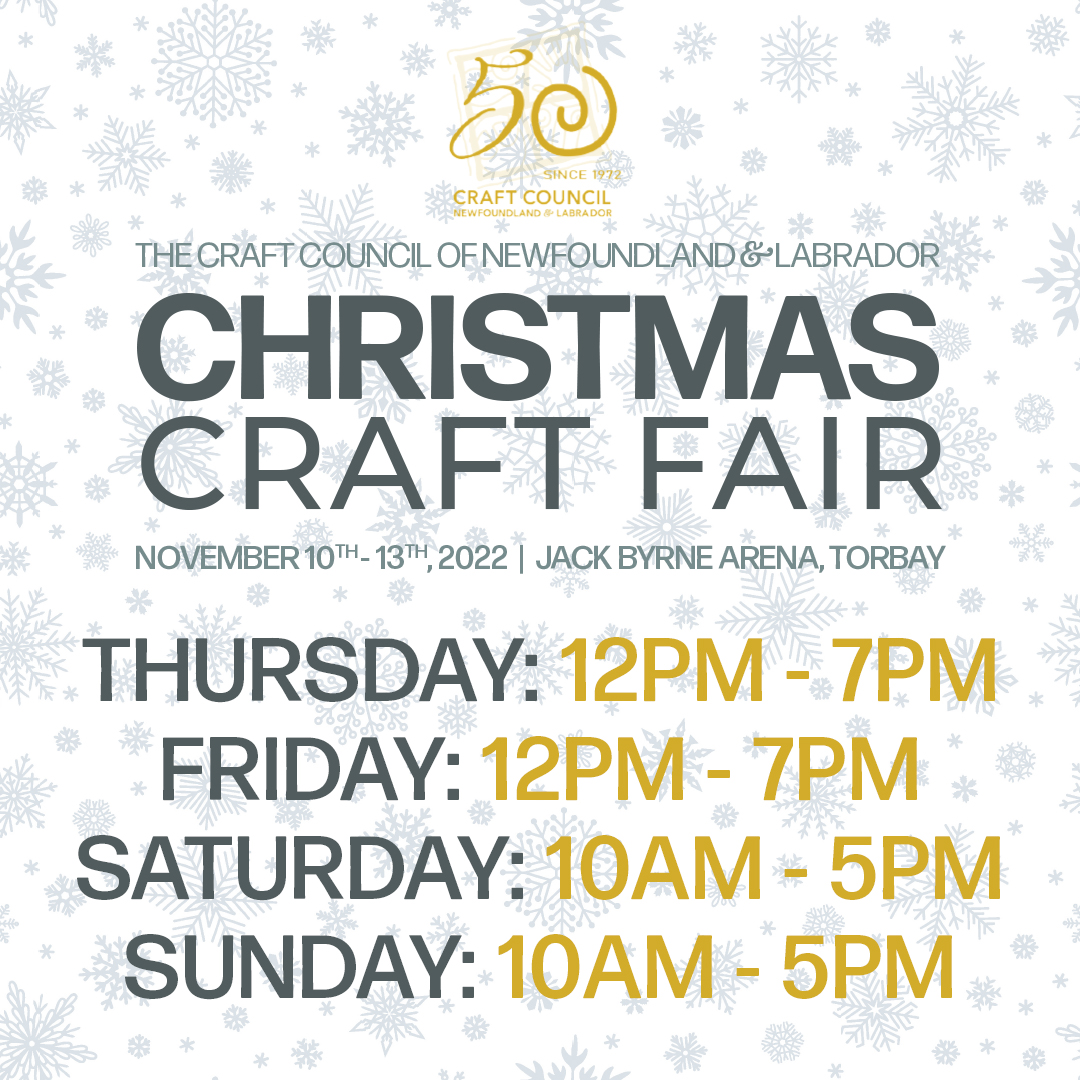 CraftCouncilNL's tweet photo. The 48th Annual Christmas Craft Fair has convenient hours for you to enjoy!🎁
Thurs, Nov. 10: 12pm - 7pm
Fri, Nov. 11: 12pm - 7pm
Sat, Nov. 12: 10am - 5pm
Sun, Nov. 13: 10am - 5pm
⭐️RSVP to stay updated: https://t.co/ejAPTfwWK1!
#ChristmasCraftFair #ComeHomeToCraft @JBRegional https://t.co/GkX1QWOIxI