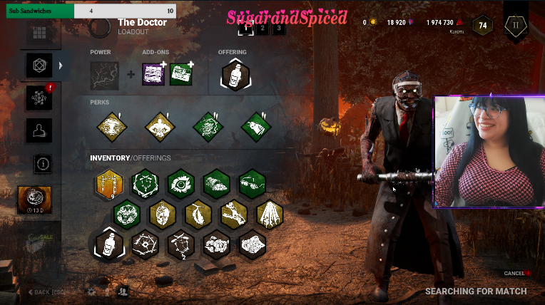 SugarandSpiced_'s tweet photo. Playing as the Doctor in #DeadbyDaylight #twitch #twitchaffiliate #twitchgirl #dbd #doctor #halloween #spooky # https://t.co/btPmon8Bpt