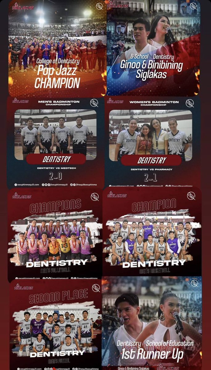 pelesco_jhudiel's tweet photo. Comeback of Siglakas after yrs of pandemic, the College of Dentistry made it big! The season of smile peaks amongst all.Congrats to the players, participants and supporters who made the entire event possible. ✨❤️ PS great pride jod always si benz jore as cardibenz #overallchamp https://t.co/jIPEXpcmAY