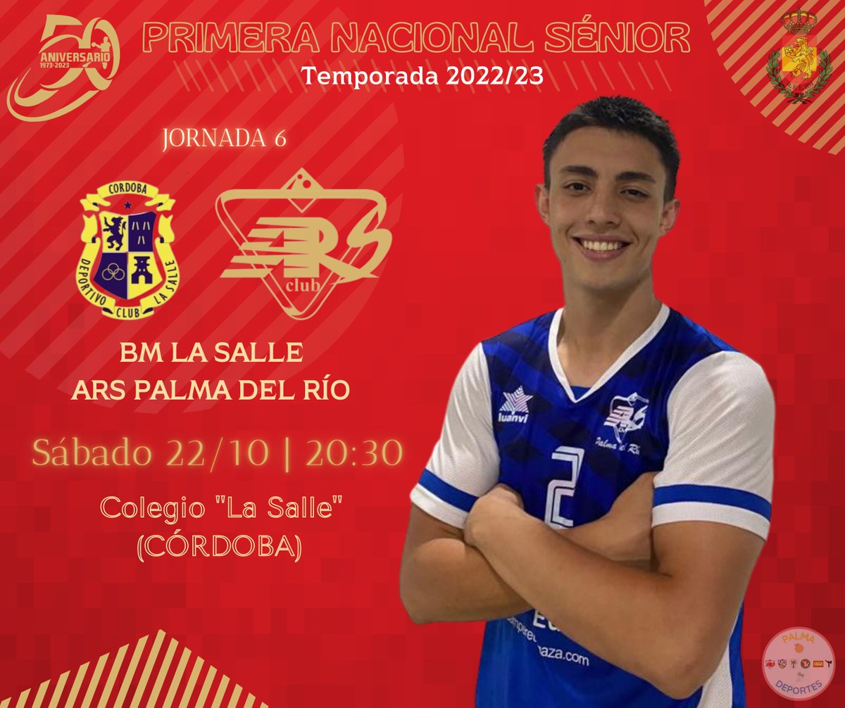 🤾‍♂️❤️🖤 Balonmano | El <a href="/arspalmadelrio/">Club Balonmano Ars Palma del Rio</a> viajará hasta la capital cordobesa para enfrentarse a #BMLaSalle .

Los pupilos de <a href="/jdiacas7/">jesus diaz castillo</a> jugarán la 6ª jornada de #PrimeraNacional en busca de su cuarta victoria consecutiva. Al frente, uno de los colistas de la categoría.

#palmadeportes