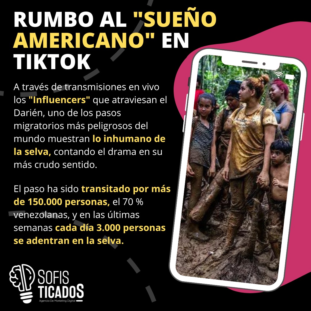 sofisticados_co's tweet photo. 📌Rumbo al "sueño americano" en TikTok 

📌Los ríos que hay que atravesar, las trochas enlodadas casi intransitables y las áreas de descanso protagonizan la mayoría de los videos del Darién, que se cuentan por centenares en la aplicación TikTok.
 #colombia #tiktok  #trends #video https://t.co/bElRNPNvzG