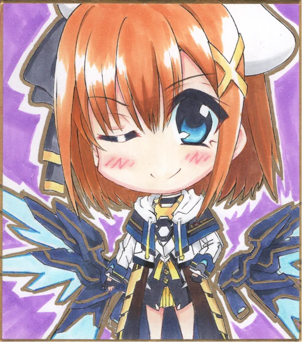 インフィニティソウルズなのはさん参戦おめでとうこれからはやてちゃんやフェイトちゃんも来るのでものすごく楽しみです(≧∀≦)今の所、なのはさんとはやてちゃん描いたのでフェイトちゃんも記念に描きます(*'∀`)#infinity_souls #CIG #ソウルズ #nanoha 