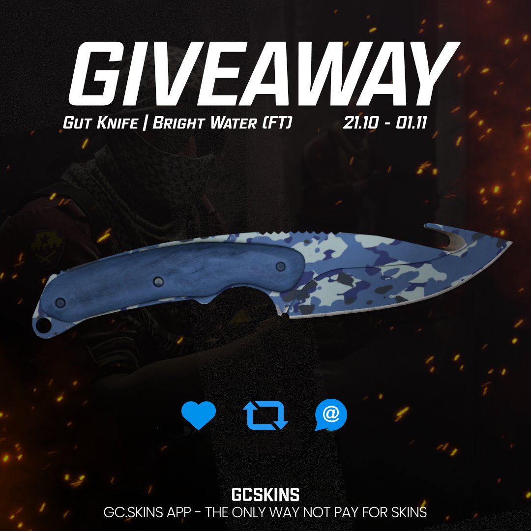 booster_land's tweet photo. Giveaway #CSGO (21.10-01.11) 🎉

To enter:

✅Follow: @gcskins 
♥️ Like and Retweet this post🔁
💬Tag friends
🎮Open GC.SKINS app: https://t.co/EbB0zPeH5s (completing any task on the app will attract good luck😉)

#CSGOGiveaway #csgoskins #gcskins https://t.co/onpvjdZtRZ