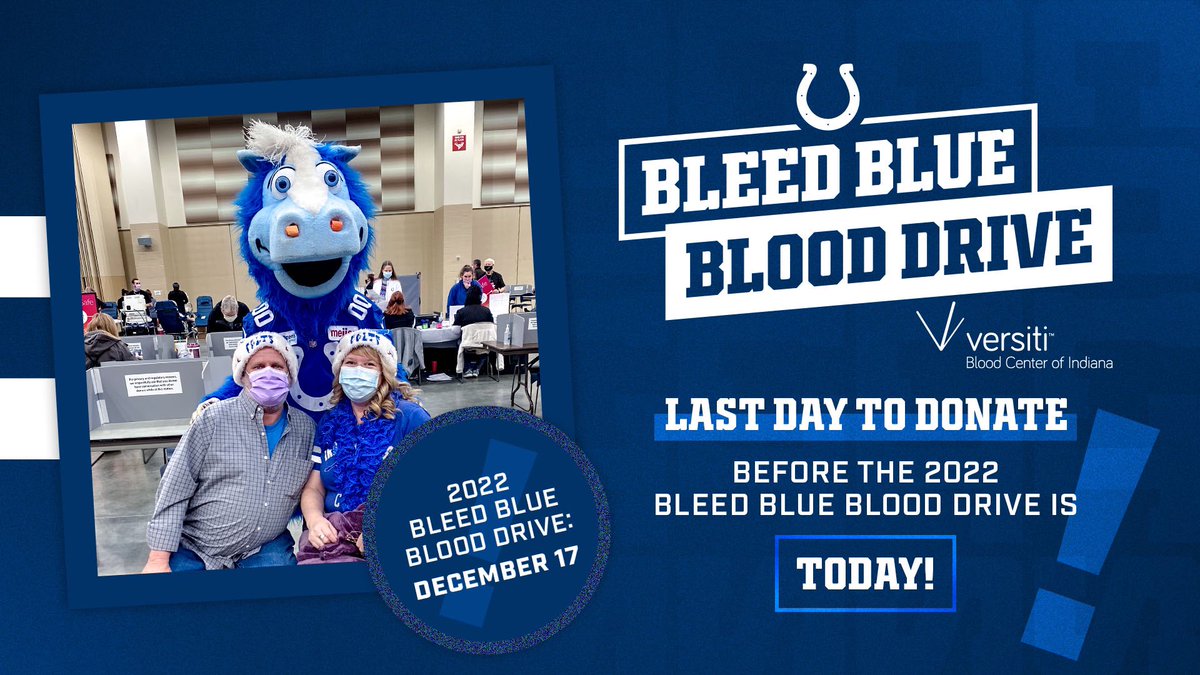 Today is the last day to donate blood before the 2022 Bleed Blue Blood Drive!