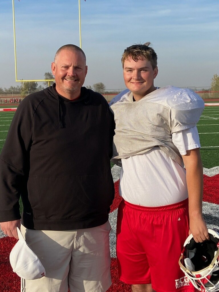 Our last guaranteed practice together. I always wanted to give you space to have your own football experience. But you made my experience special. As hard as it is to say goodbye to our football life, I'm excited for what's next. Thank you Hale #RollStangs (photo <a href="/dcgfootball/">DCG FOOTBALL</a> )