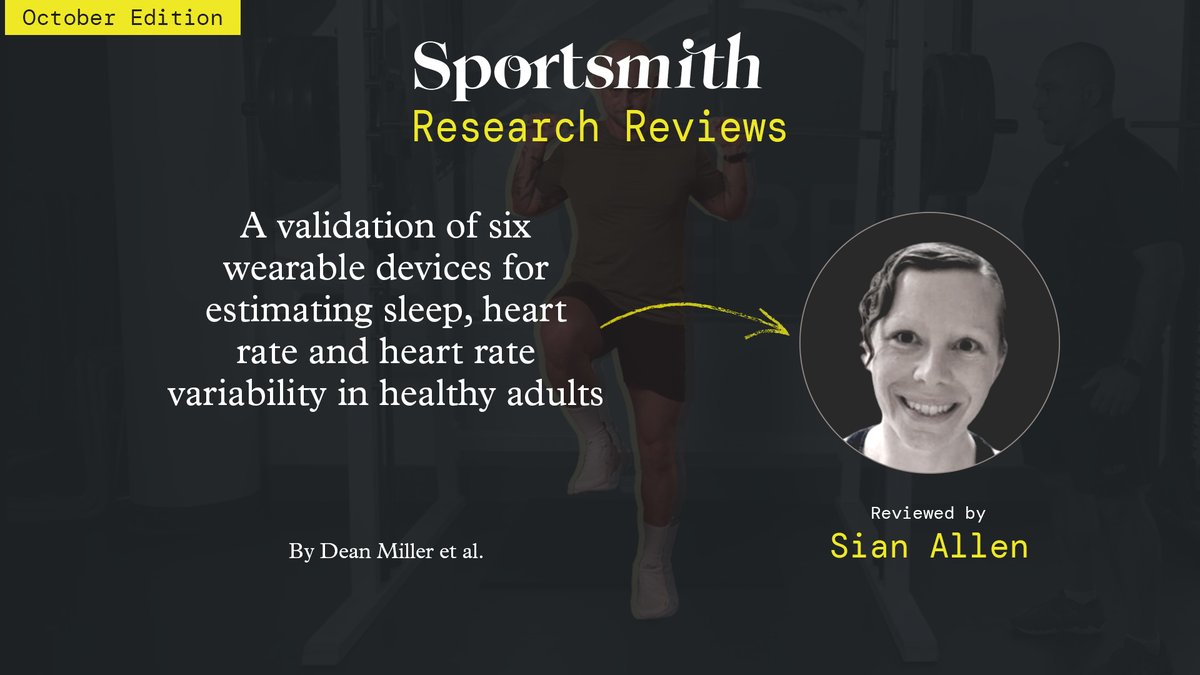 Sportsmith (@sportsmithhq) on Twitter photo Which wearable devices should we recommend to our athletes for sleep tracking, heart rate and HRV?
This paper compares the Apple Watch, Garmin, Polar, Oura Ring, Whoop and Somfit.
<a href="/DrSianAllen/">Sian Allen</a> distils this information within this article for coaches
sportsmith.co/reviews/octobe… Which wearable devices should we recommend to our athletes for sleep tracking, heart rate and HRV?
This paper compares the Apple Watch, Garmin, Polar, Oura Ring, Whoop and Somfit.
<a href="/DrSianAllen/">Sian Allen</a> distils this information within this article for coaches
sportsmith.co/reviews/octobe…