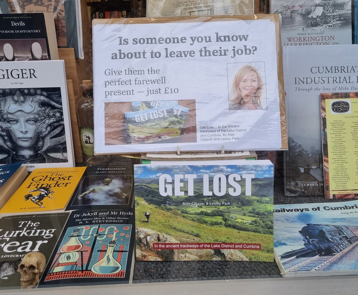 thelonningsguy's tweet photo. I've blown my marketing budget on a poster which the wonderful Michael Moon has put in his shop window #whitehaven #cumbria @moonsbookshop https://t.co/vciJp7ZqV1