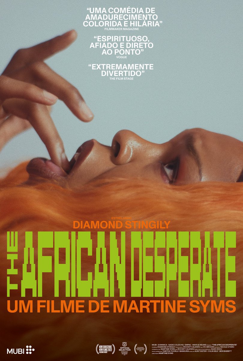 filmes_e_filmes's tweet photo. Dica de filme para hoje!🎬🔥

Acabou de estrear no catálogo da @mubibrasil o inteligente e divertido drama "The African Desperate", dirigido por Martine Syms e estrelado por Diamond Stingily.🎥

#theafricandesperate #martinesyms #diamondstingily #mubi #mubibrasil #dicadefilme https://t.co/ce0nOvc1wV