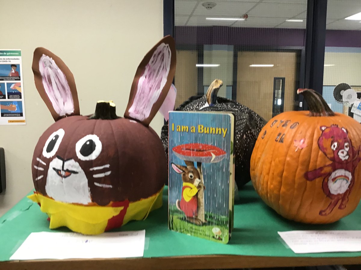 Check out the amazing PES Book Character Pumpkins!!! #pumpkins #bookcharacterpumpkins #creativity