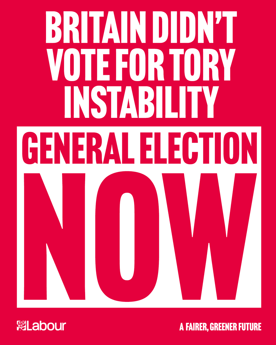 Labour has a plan to cut bills, make the UK energy secure, grow our economy, and tackle the climate crisis. Only a Labour government can offer the stability we need. You deserve a proper say on this country’s future with a general election.