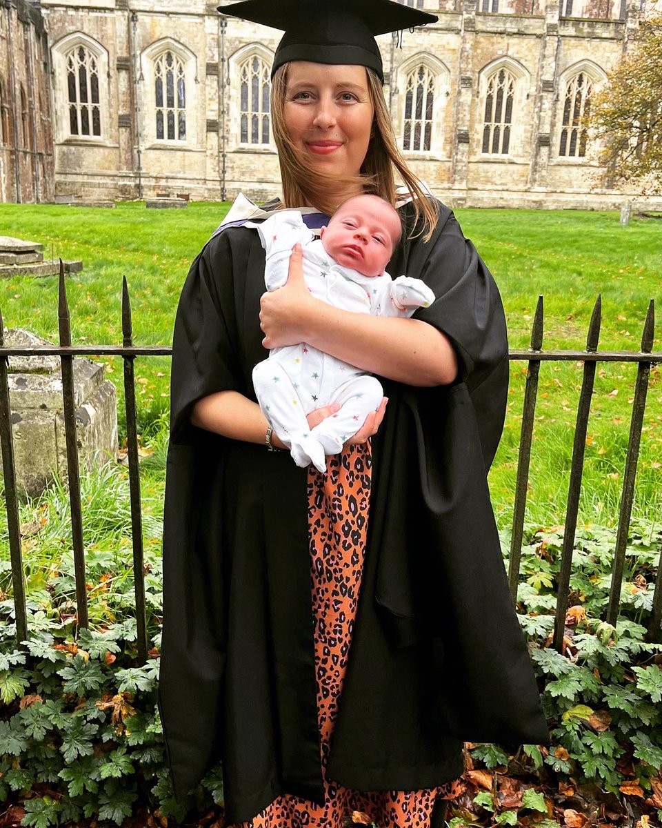 MissHaydon's tweet photo. What a year! Achieved a distinction in my Masters in education, moved house and grew a human! Fab ceremony at Winchester Cathedral @_UoW https://t.co/cSevm8sFKB