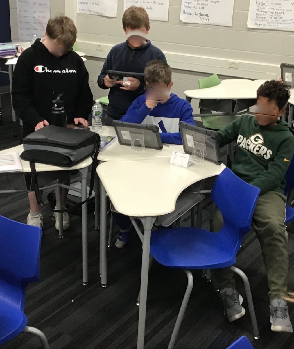 Pat318_320's tweet photo. In a literate environment, classrooms are arranged to promote whole and small-group problem-solving discussions. @Butler_Bulldogs @waukeshaschools @Laura_Jennaro https://t.co/aitX4hjcsY