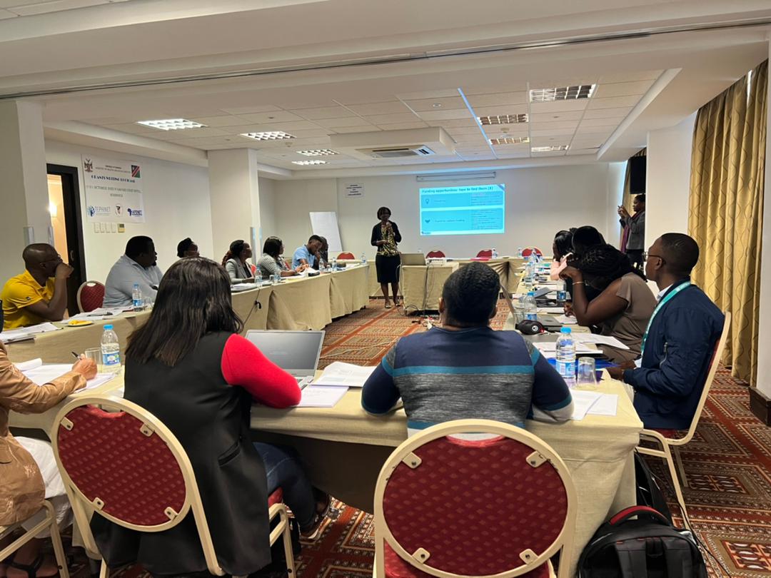 NamFELTP's tweet photo. The Alumni and Residents of the NamFELTP participated in a 5 days-long Grant Writing Workshop organized by the African Field Epidemiology Training Network (@AFENET). The workshop kicked off on Monday, 17 October 2022 and concluded today, 21 October 2022 in Windhoek, Namibia. https://t.co/IqXlcjwZQe