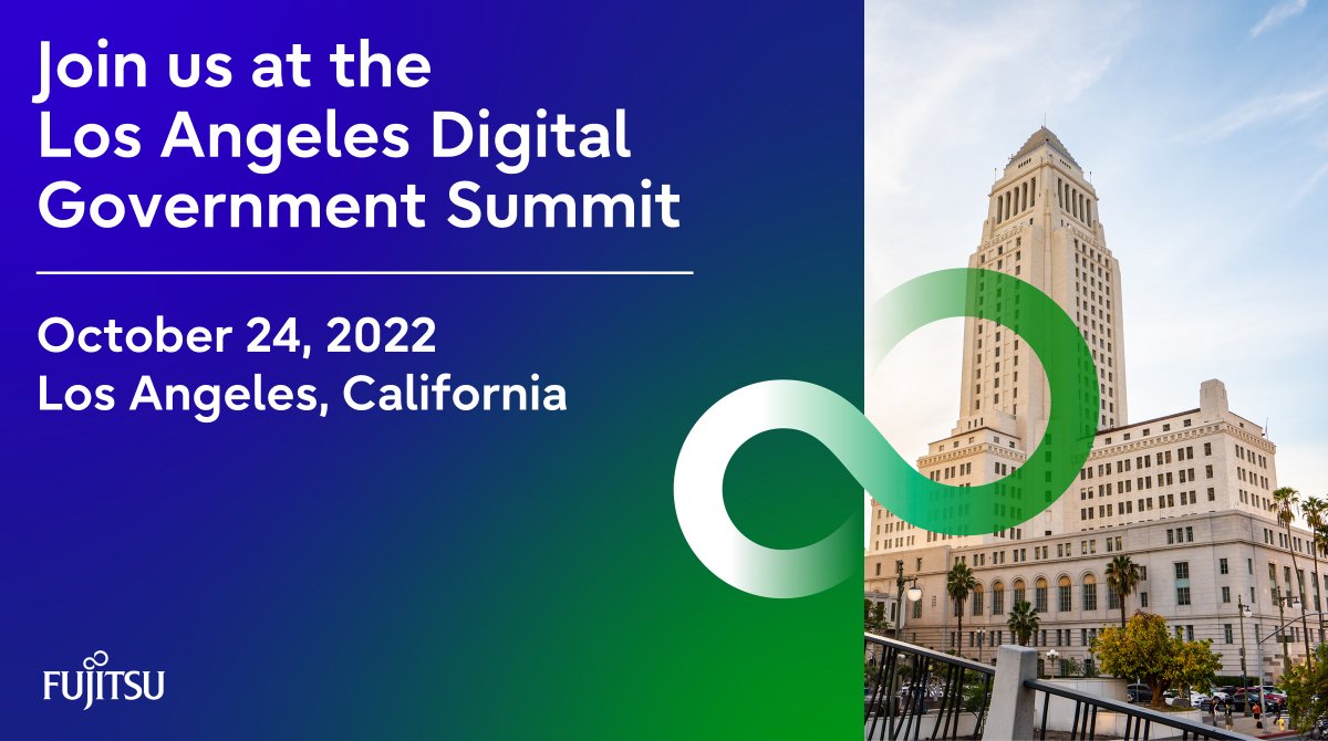 Join us at booth #12 at the Los Angeles Digital Government Summit, October 24th to learn how you can spur innovation in the public sector with Fujitsu. Learn more: okt.to/0iJ9Lt