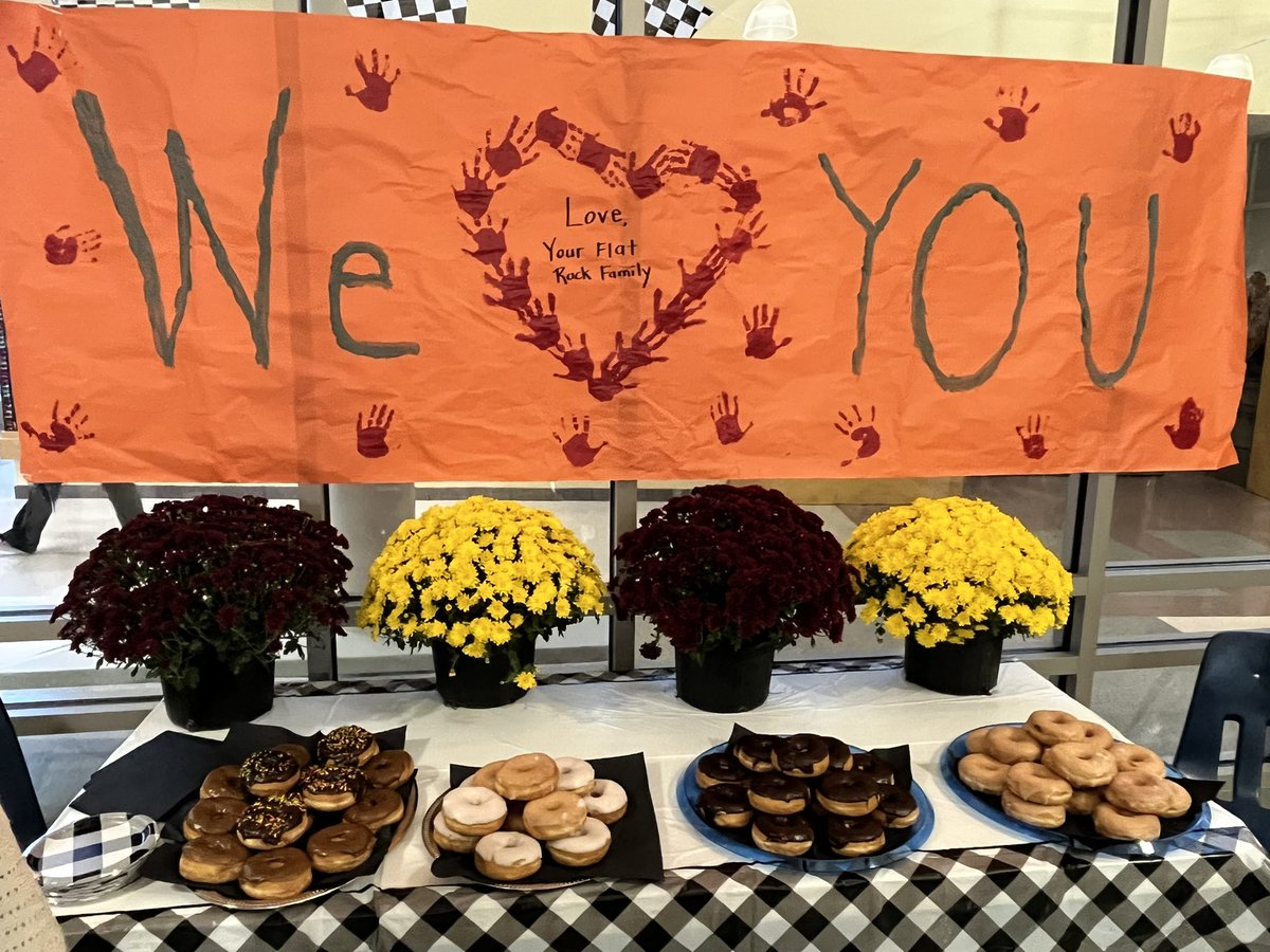 What a wonderful surprise it was to be showered with love from our FRES staff this morning. Thank you <a href="/FRESWarriors/">Flat Rock Elementary</a>, I love being a part of our FRES Family. 🧡 #EnjoyTheJourney  #PrincipalsAppreciationMonth