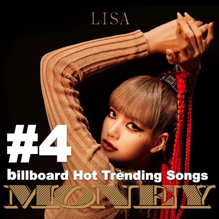 #BLACKPINK's gorgeous #Lisa scores a 52nd week on the #BillboardHotTrendingSongs with #Lalisa, the 1st hit to chart for one whole year in #BillboardHotTrendinghistory, at #3 this week after 4 weeks at #1, while #MONEY is #4💪💃3⃣🇺🇸🔥💥🎶🥇📈✖️5⃣2⃣🐐➕💰4⃣👑💛 @BLACKPINK
