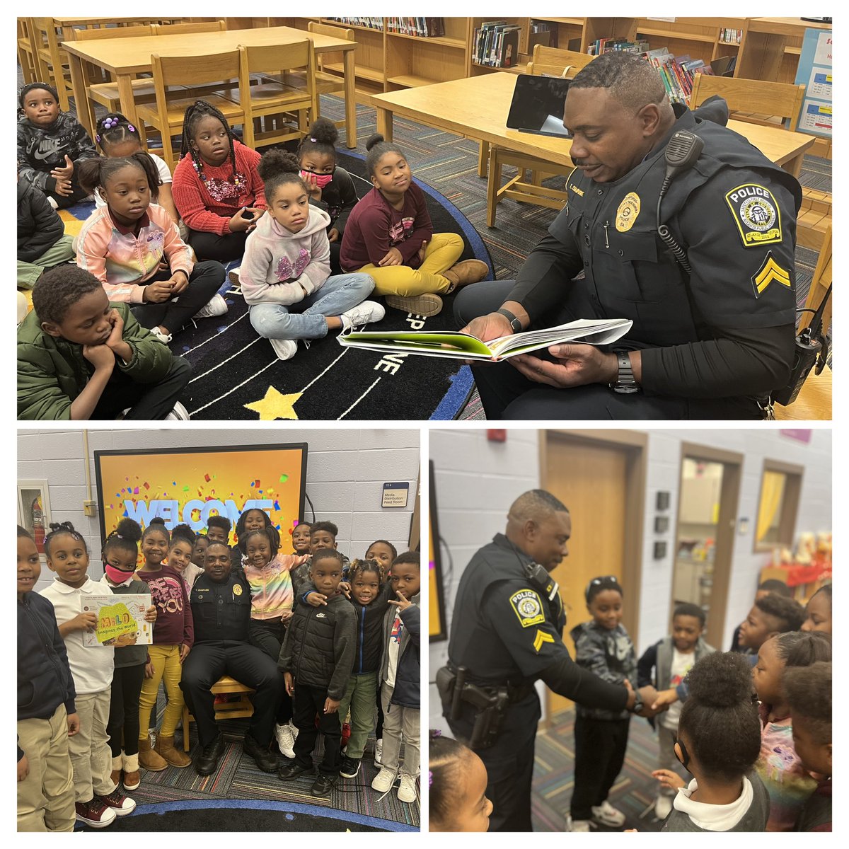 A HUGE “thank you” goes to Major Adams, Sergeant Shannon, & Corporal Champagne who read the October SEL Book of the Month to our 2nd graders @APSHeritage! 2 down, 2 more to go! #BooksandBadges @SEL_APS @APSMediaServ @APSPolice @sara_womack @apsupdate @TharveyHeritage