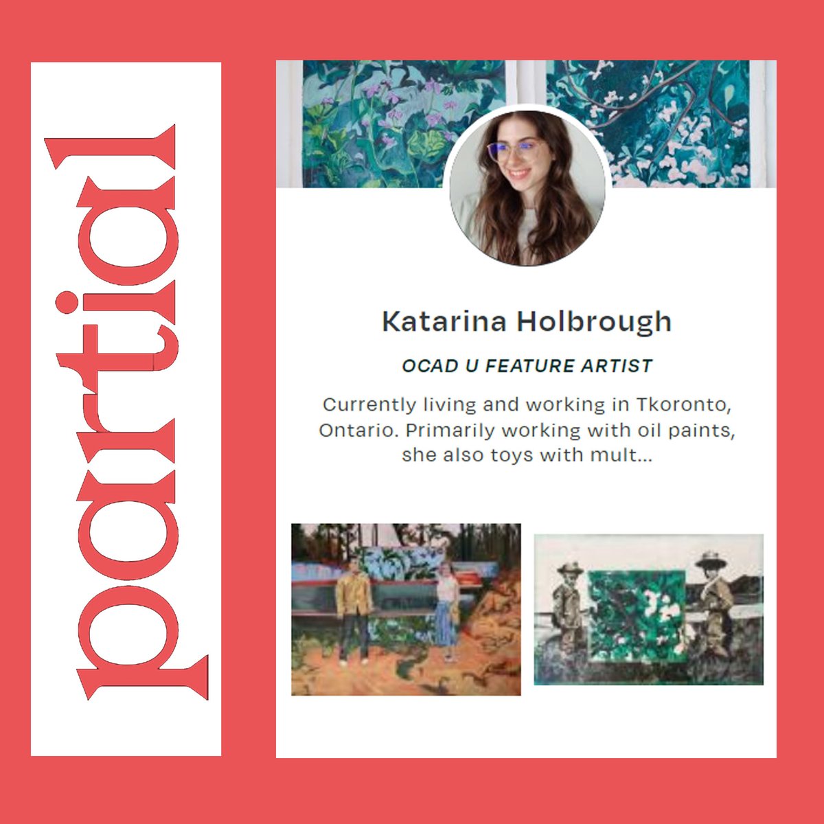 ⭐OCAD University Artist Showcase and Partial Gallery present 2022 featured artist 𝗞𝗮𝘁𝗮𝗿𝗶𝗻𝗮 𝗛𝗼𝗹𝗯𝗼𝘂𝗴𝗵.

 Visit ocadu.ca/buyart to view the full artist showcase. katarinaholbrough.partial.gallery