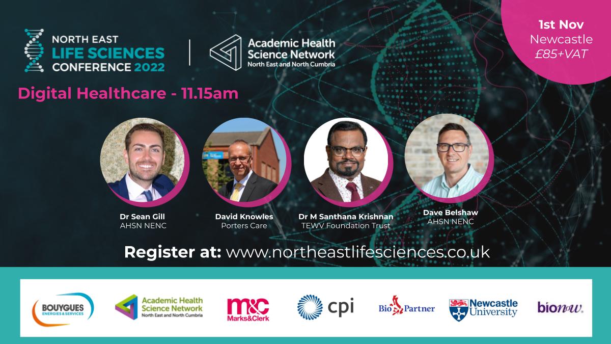 The spotlight will be on the region’s life sciences sector in November, as the North East Life Sciences Conference comes to the North East. You can see our own Sean Gill and Dave Belshaw in Digital Healthcare at 11.15am. 📅 1st Nov ⏰ 9.30am - 4.30pm ➡️ northeastlifesciences.co.uk