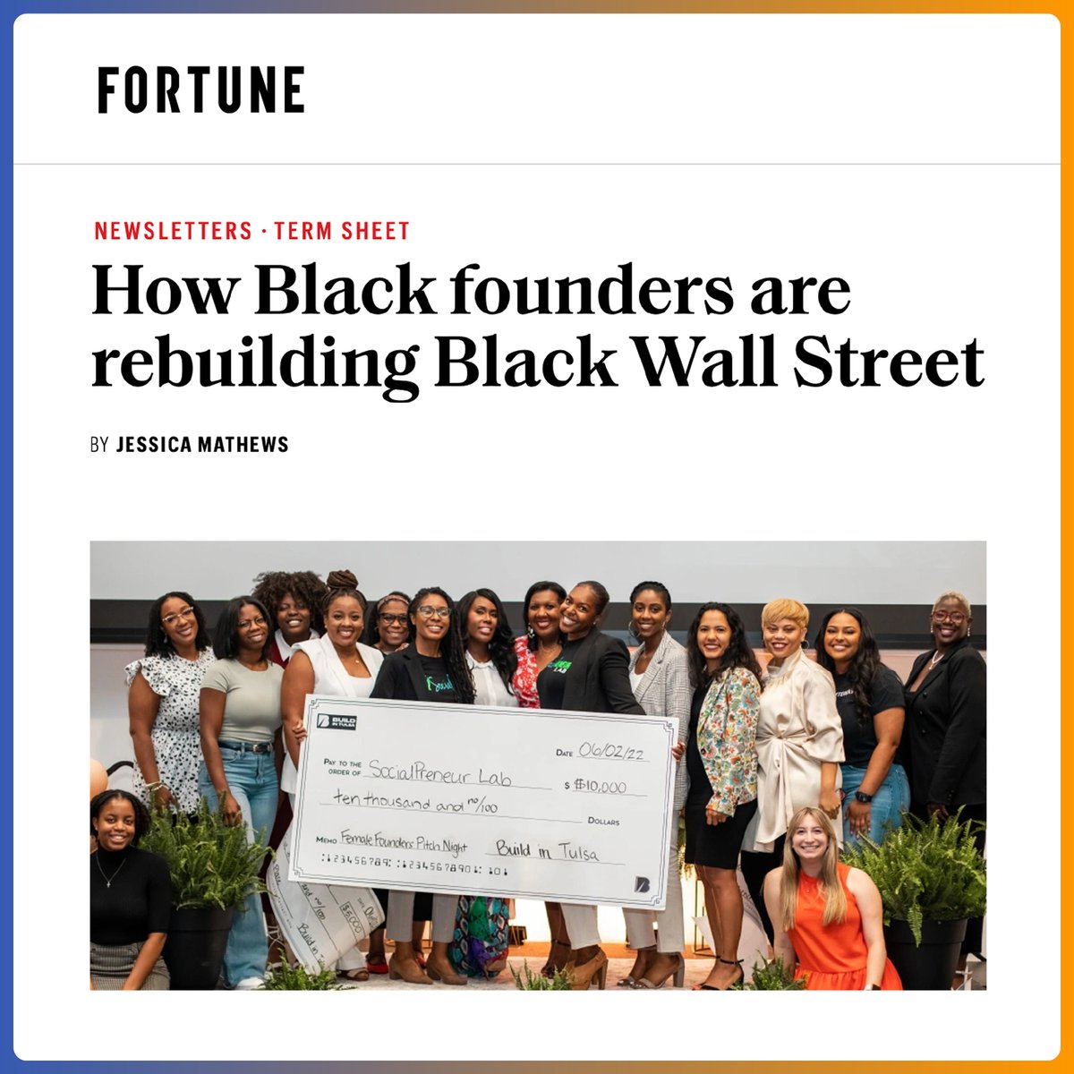 TheLockstepFund's tweet photo. Inspired by @BuildinTulsa  who are fulfilling the historical promise of Black Wall Street for future generations by “celebrating what was built, then rebuilt by Black Americans,” in Tulsa, Oklahoma.
https://t.co/kV3heOY3XP https://t.co/y47rc1aD6p