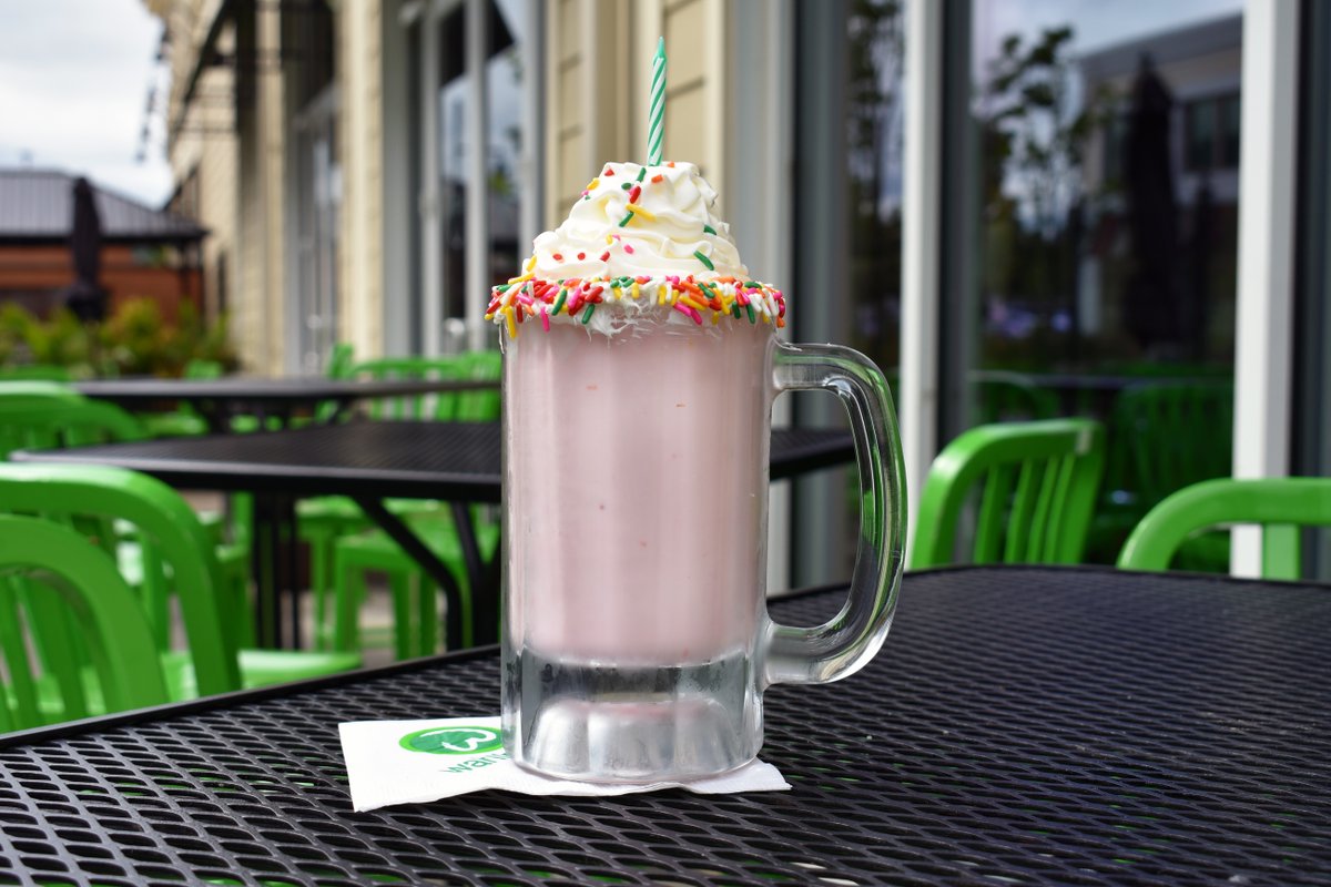 Treat today like it's your birthday! Enjoy our B-Day cake adult shake even if it's not your special day. #Wahlburgers #Pittsburgh #AdultShake