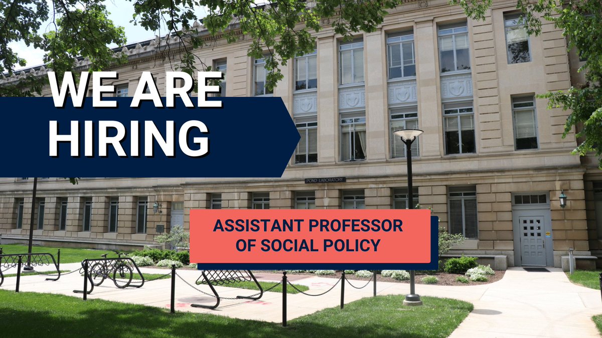 We're hiring an assistant professor of social policy to study social inequality & disparities (racial, ethnic, economic, gender, etc.). The co-funded faculty position will also join @SSRIPennState, an interdisciplinary research cluster. @PSULiberalArts bit.ly/pennstatesocia…