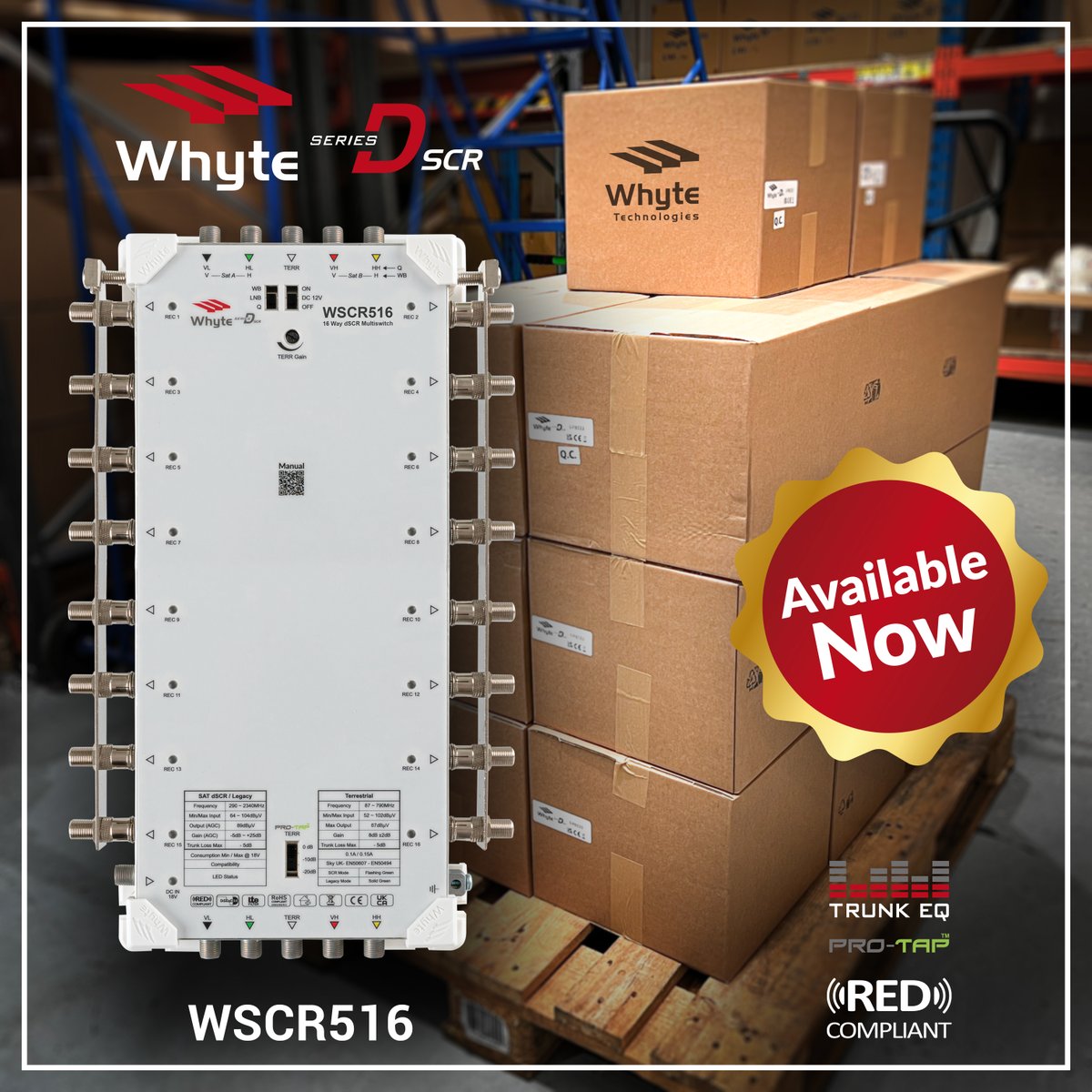 The next generation Series D 16-Way dSCR Multiswitch from Whyte Technologies enables seamless integration with conventional IRS systems and features extremely low power consumption, along with Terrestrial amplification.

For more information visit…
whytetechnologies.com/series-d/
