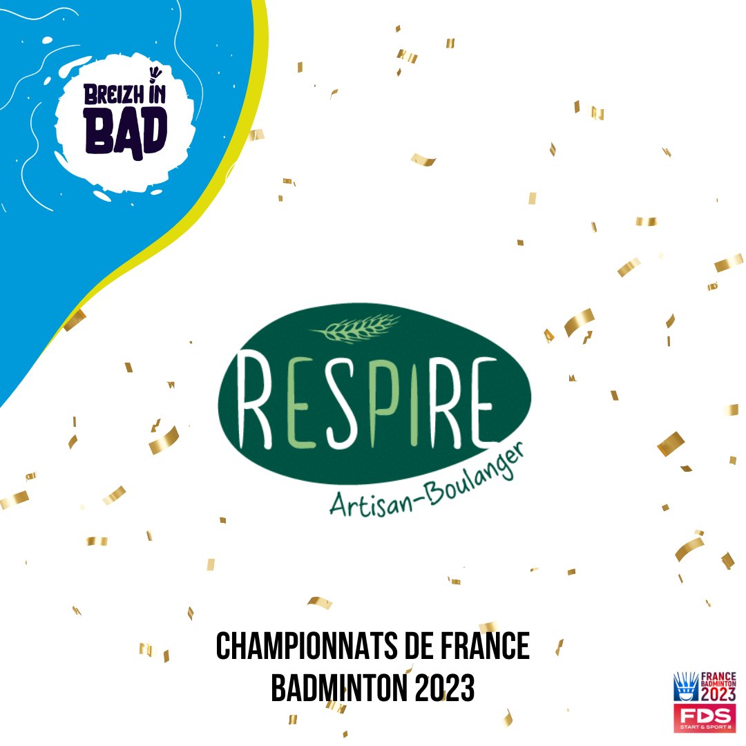 sportarennes's tweet image. #Respire rejoint la bad team ! 🎉

3 ingrédients de notre partenaire Or :
👉 Proposer uniquement des pains naturels
👉 Favoriser les approvisionnements locaux
👉 Valoriser les métiers de la boulangerie

#sponsoring #partenaireengagé #sportresponsable
FD-S &amp;amp; France Badminton 2023
