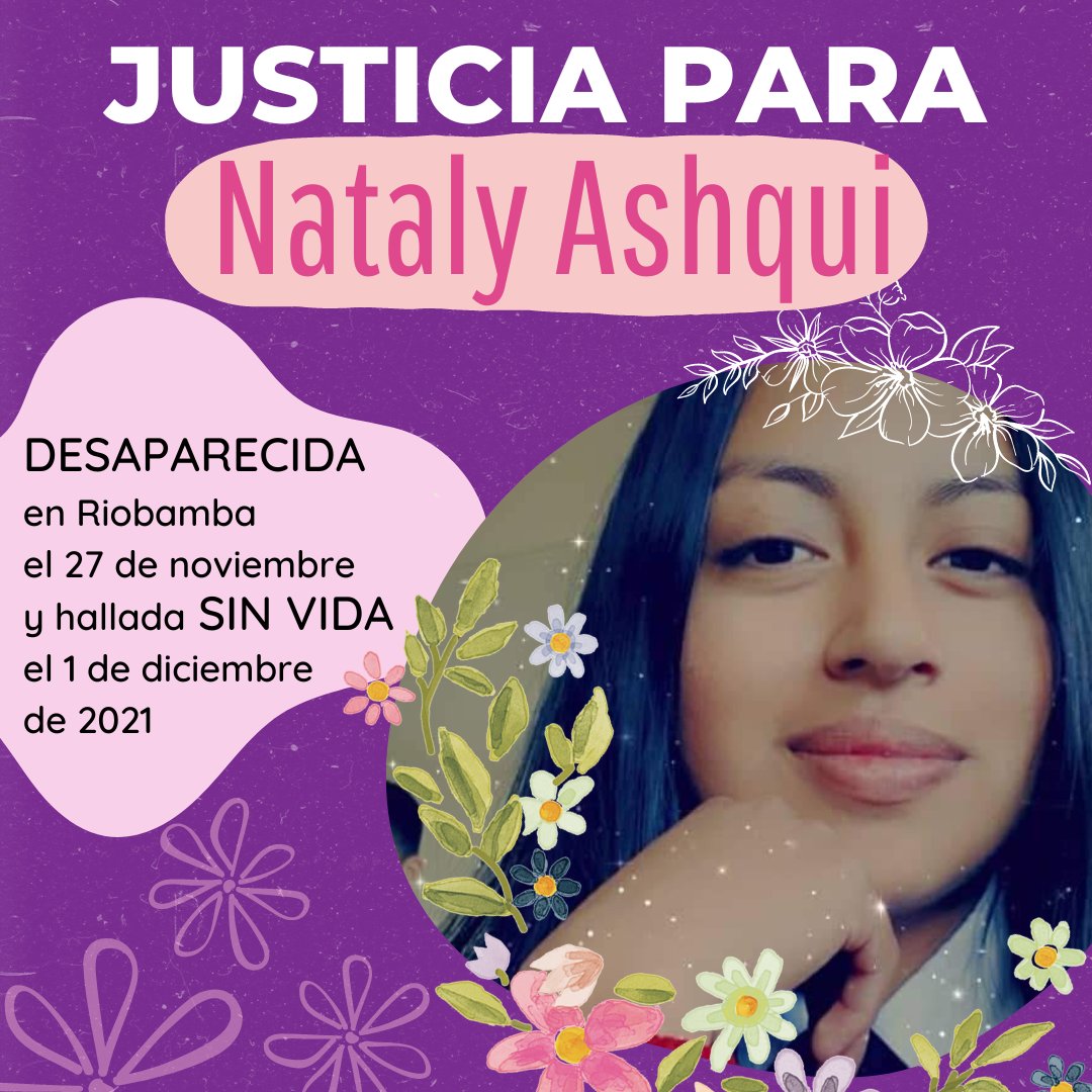 luna_warmi's tweet photo. #JusticiaParaNatalyA Familiares, amigas, colectivas feministas y organizaciones de mujeres nos unimos para exigir Justicia por el feminicidio de NATALY ASHQUI, de 19 años, @FiscaliaEcuador @ChimborazoCJ #Riobamba #FiscaliaChimborazo #UnidadJudicialdeRiobamba https://t.co/bTH5dkewv2