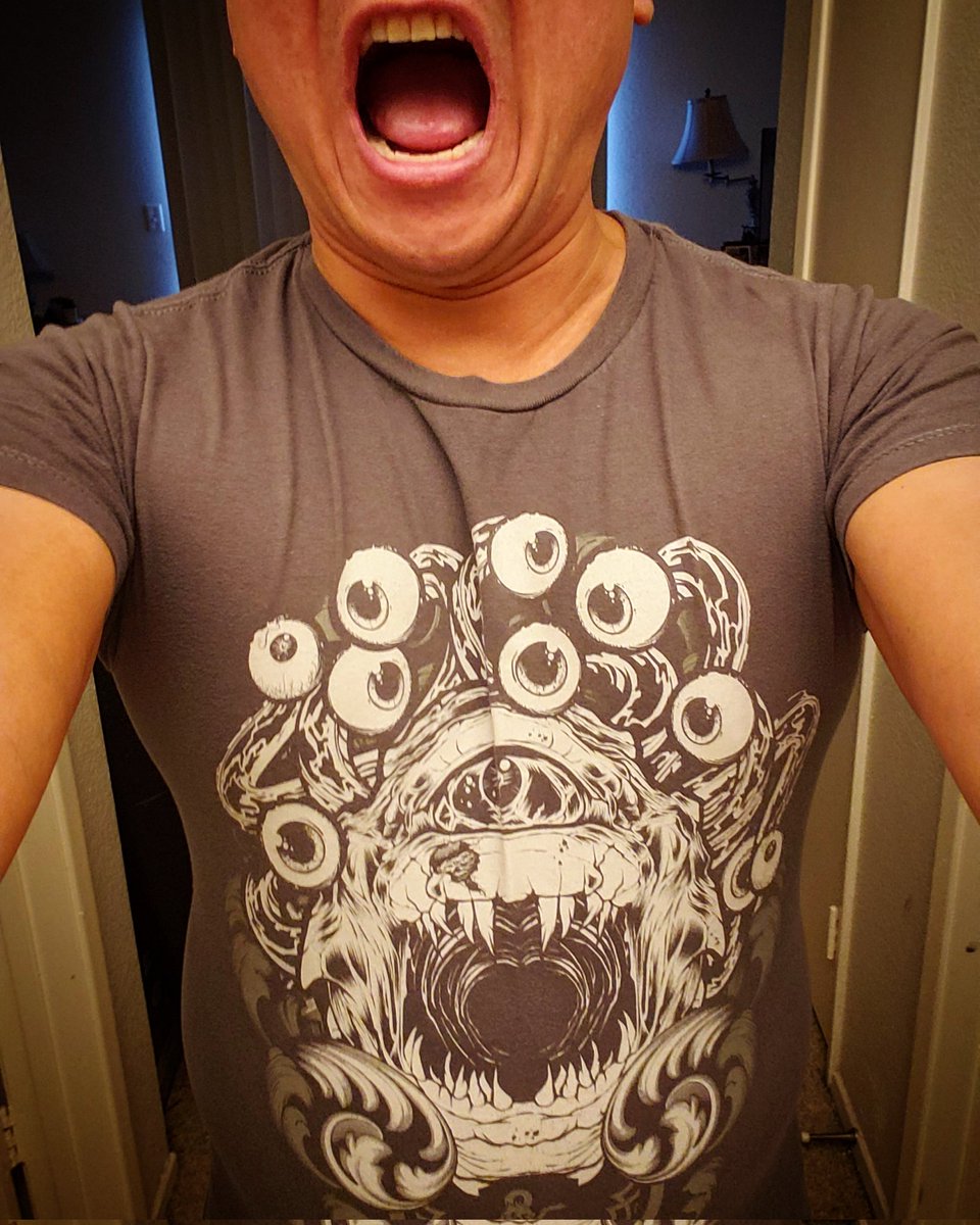 jayafrica's tweet photo. Something's got its eyes on me, but unfortunately not on my keys. So guess who locked himself out of his apartment on his way out the door this morning.
@onecraftybroad to the rescue, thank goodness.
#dammit #beholder #hydro74 #tshirtvibes #dnd #d20 #tabletop #rpg #dmlife #gamer https://t.co/bO1TMlWPPb