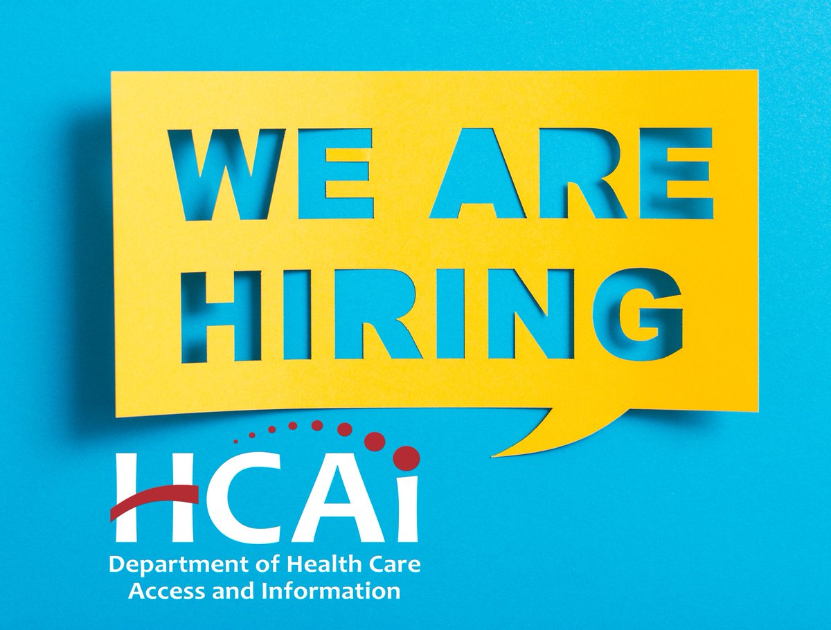 #HCAI has an open position for a Research Unit Manager in the Research and Evaluation Unit. Remote work schedules available. Pay range: $6,563 - $8,153 per month. Final filing date: 10/24/22. To apply, visit: bit.ly/3CIVMVW #CAStateJobs #Careers #Hiring