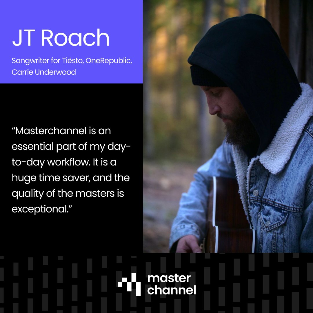 We're proud to have <a href="/jtroachmusic/">JT Roach</a> as a part of our Masterchannel community! 

Want to join JT and the rest of the artists and producers using Masterchannel? Right now you get a 7-day trial so you can try us for free! 

Learn more here: mstrchn.nl/tw-subscription