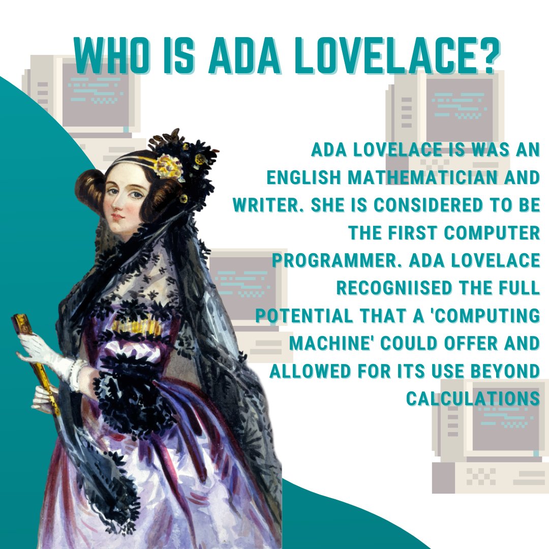 WattWomen's tweet photo. 💫💫October 11 marked International Ada Lovelace Day 🎉👩🏻‍💻This was founded in 2009 by Suw Charman-Anderson.
This celebration was created to acknowledge the achievements of women and support those contributing to STEM🥼🔭🧬🔢! https://t.co/dS3Dj4Ecwz