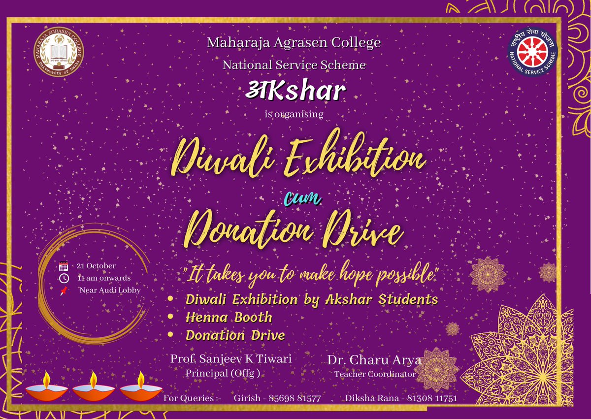 macnss's tweet photo. @macnss celebrated the festival of lights 🎆❣️,Diwali with Akshar Students and organised the Art Exhibition and Donation Drive for them.
#macnss #Diwali #happiness #DiwaliMela #charity @_NSSIndia @NssrdD @YASMinistry @EduMinOfIndia @moayush @Anurag_Office @PMOIndia @ianuragthakur https://t.co/zEmfguqCxE