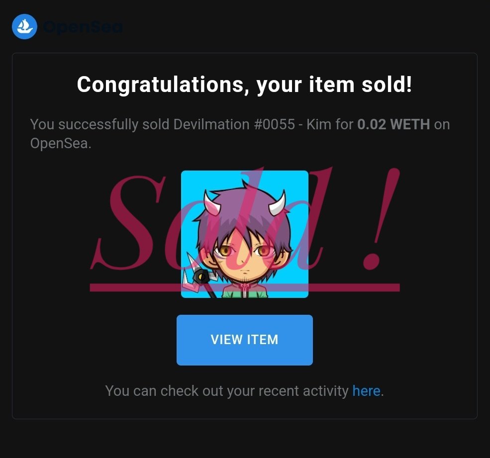 Devilmation_NFT's tweet photo. Hi, Devilmationer !
I'm Devilmation #0055 - Kim (but not @jimmykimmel , @kimpoyfeliciano nor @astro_kimbrough)
Sold for 0.02 ETH on @opensea 
Click link in bio to find out more !

#Devilmation #NFT #Opensea #NFTGiveaways #NFTCommunity #NFTArts #nftarti̇st #Ethereum #ETH https://t.co/ODEZDq3fAZ