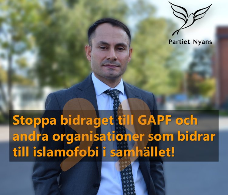 MikailPNyuksel's tweet photo. Vi behöver stoppa bidraget till organisationer som bidrar till islamofobi i samhället. Bland annat till GAPF!

https://t.co/ueX2Kg46Px https://t.co/51SKKjboTu