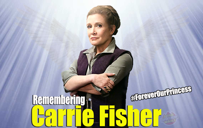 FandomBlast's tweet photo. Remembering Carrie Fisher #ForeverOurPrincess https://t.co/ztZ5mzX8ee