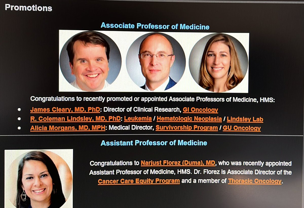 So proud of my friends an colleagues @CaPsurvivorship and @NarjustFlorezMD for their appointments and of course making the DFCI E-news! @DanaFarber_GU @DanaFarber #WomenInMedicine