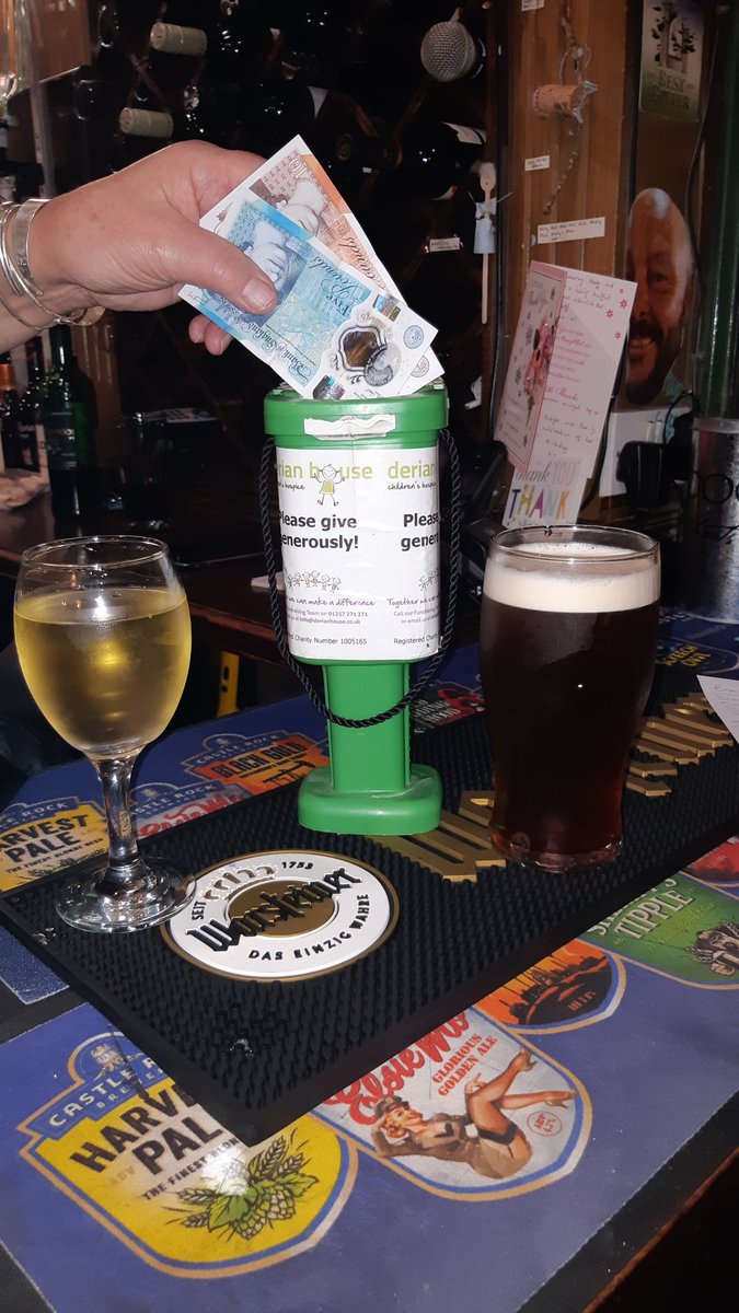 Thanks to <a href="/BankTopBrewery/">Bank Top Brewery</a> for their kind donation to <a href="/DerianHouse/">Derian House Children's Hospice</a> in return for home made bread. In the donation box @Bottom_Spinners 
#everyonesawinner